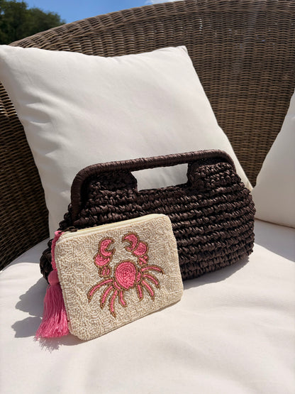 Pochette pink crab